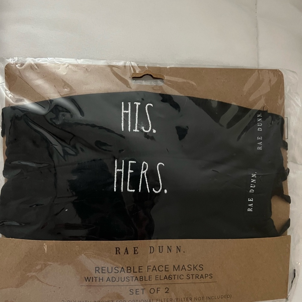 Rae Dunn face mask set of 2